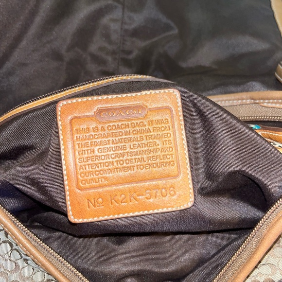 RARE Coach Soho Brown & Tan Signature Messenger Laptop Bag - Picture 10 of 11